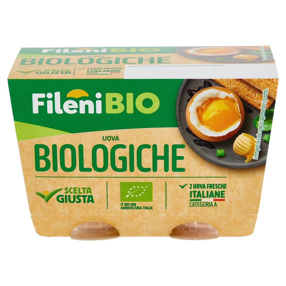 Fileni Uova Biologiche 2 Uova Fresche 110 g